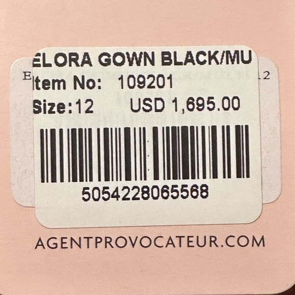 Agent Provocateur Elora Gown Black Floral Silk Dress - Picture 9 of 12